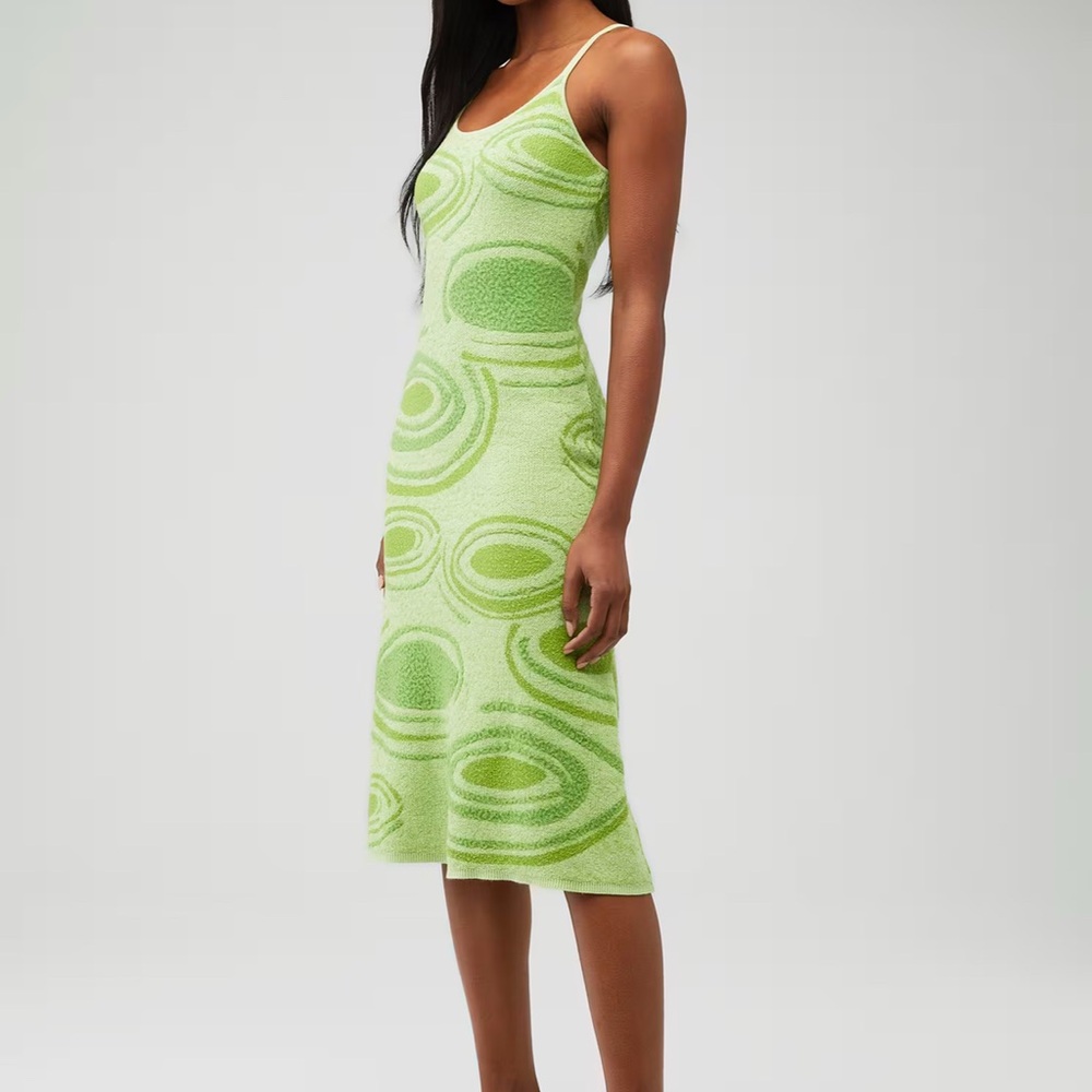 House of Sunny Green Patterned Dress